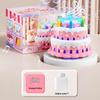 Children's Multi-Hole Electric Bubble Cake Machine with Lights & Music - Automatic Pretend Play Birthday Toy