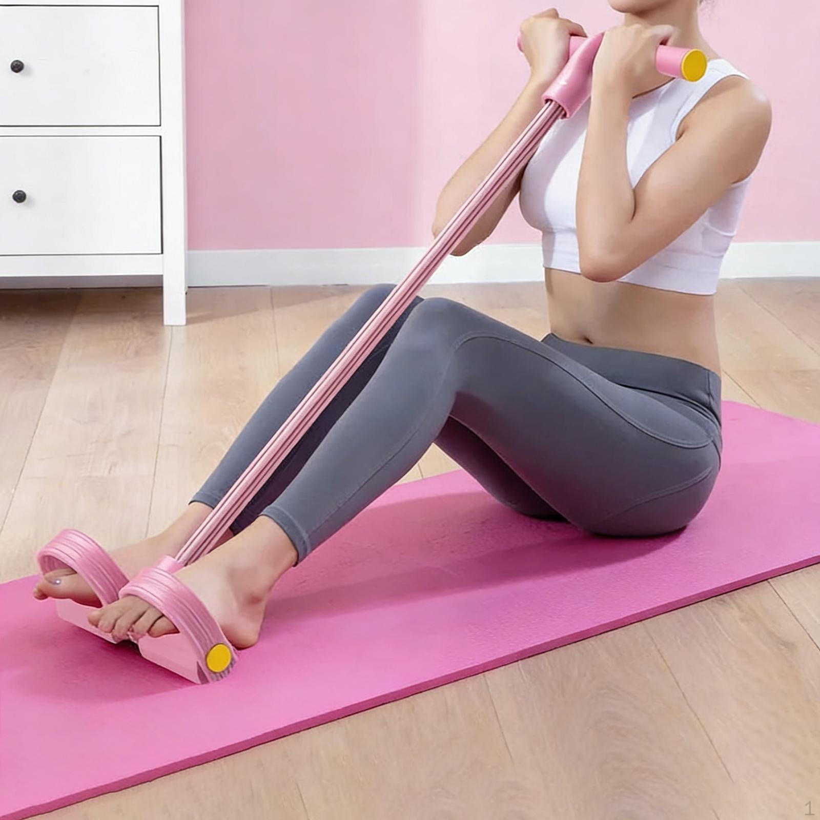 

Elastic Pedal Puller Resistance Band Yoga Accessories Tension Rope for Waist розовый