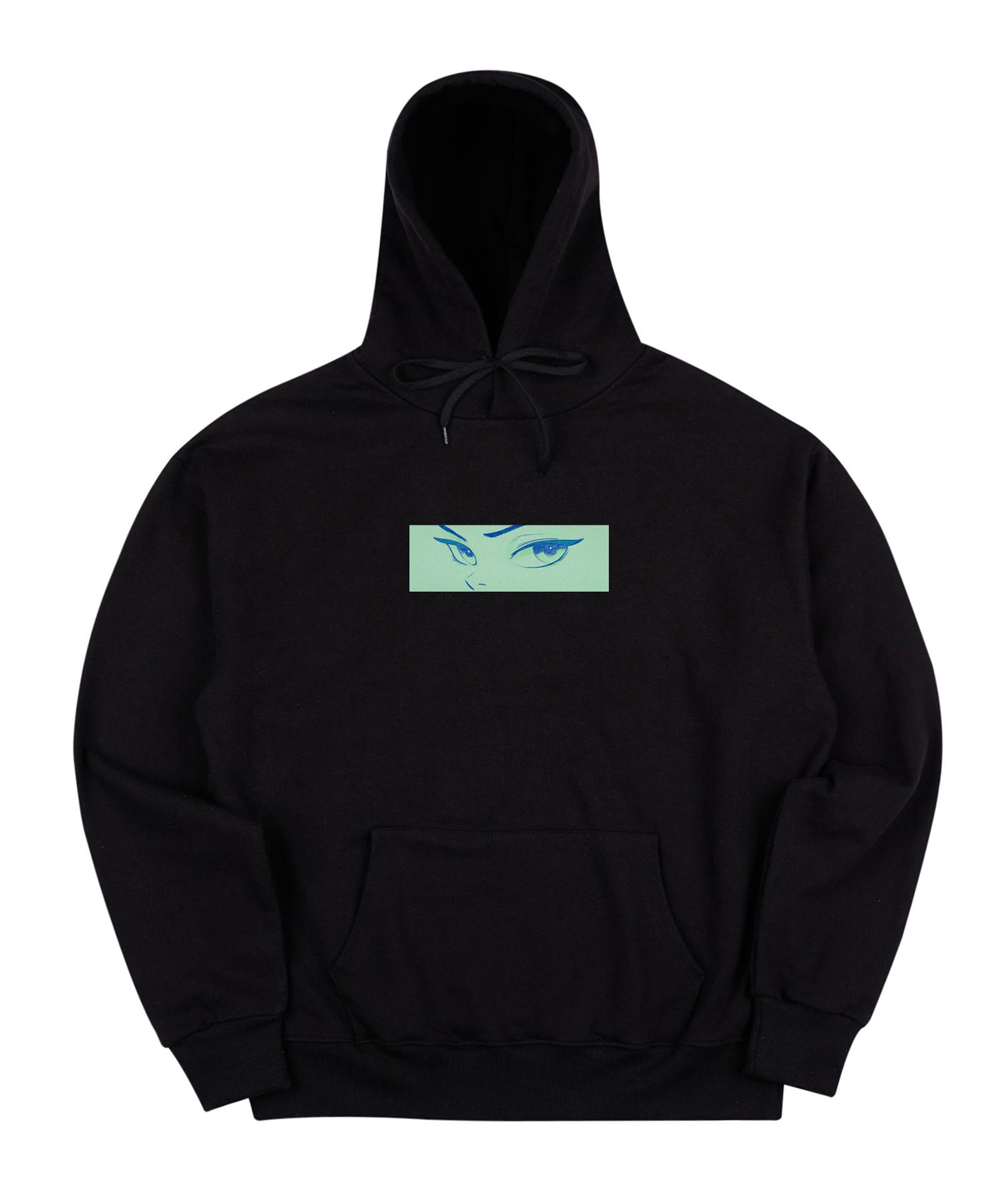 Cream Soda Lab The Eyes Box Logo Hoodie Black Green M