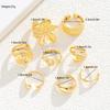 Anillo Vintage de Diseño Suave de Concha de Flor Juego de Anillos Moda Elegante Bohemio Estrella de Mar Anillo Personalizado Fiesta Vacaciones Uso Diario Joyería