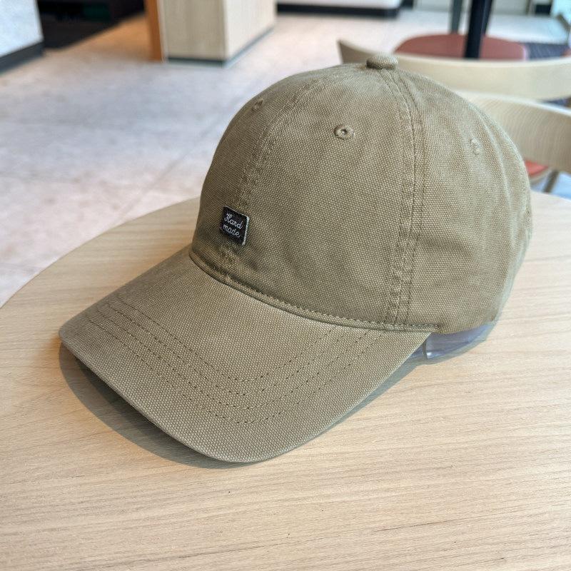 Small Square Standard Ami Kaji Cap American Retro Men's and Women's New Four-season Big Head Circumference Wide Brim Baseball Hat Cotton