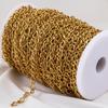 2Meter 1Meter 0.5Meter Link Chain Stainless Steel Twisted Chain Thick Grinding Chains for DIY Necklaces Body Jewelry Findings