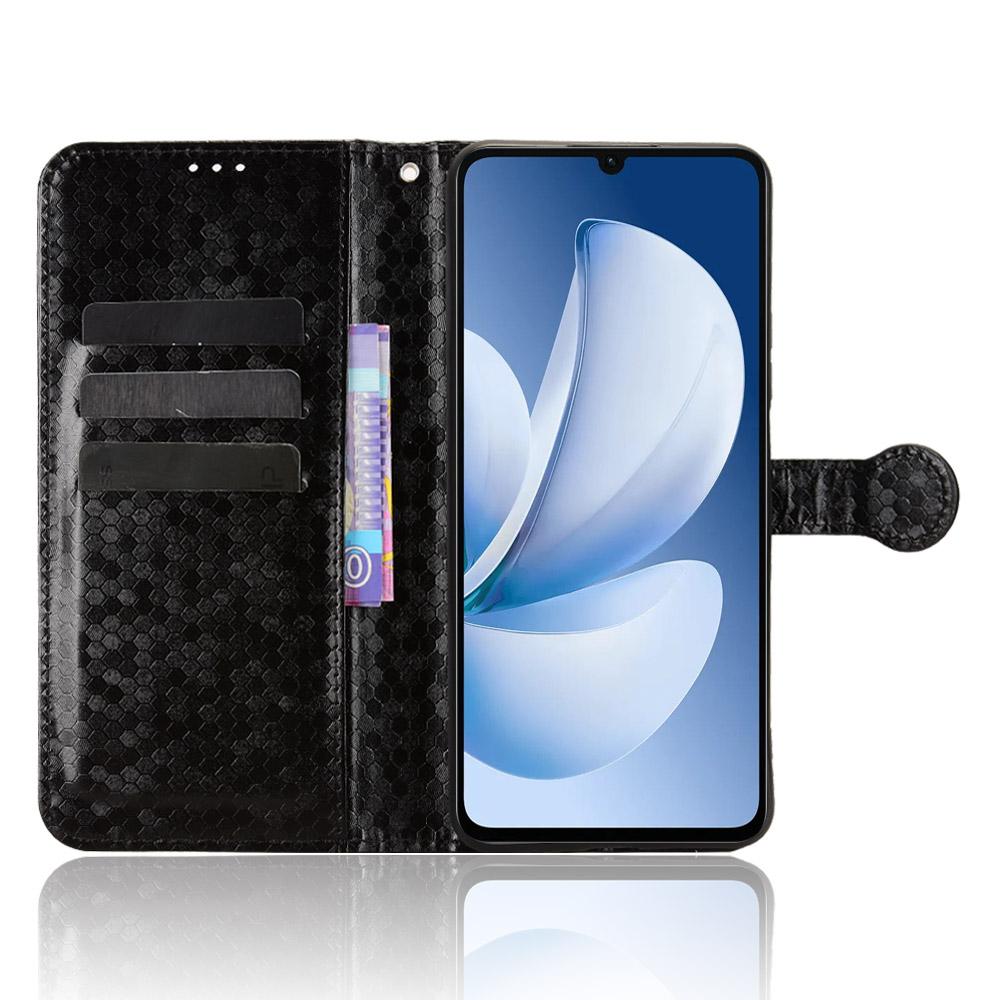 Wallet Case For Realme Narzo 80 Lite 4G/C71 4G (India)/Note 70T 4G Dot Pattern Imprint PU Leather Phone Cover with Wrist Strap