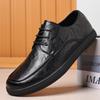 Fashion Trendy Men's Casual Shoes lace up Simple Men's Retro Leather Shoes lace up oxfords Elegant Formal Commuter men Work Shoes