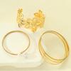3er Set Boho Blume Perle Zirkon Anhänger Armreif Set für Damen Mode Elegant Minimalistisch Gedreht Breit Armbänder Feiertags Alltags Schmuck