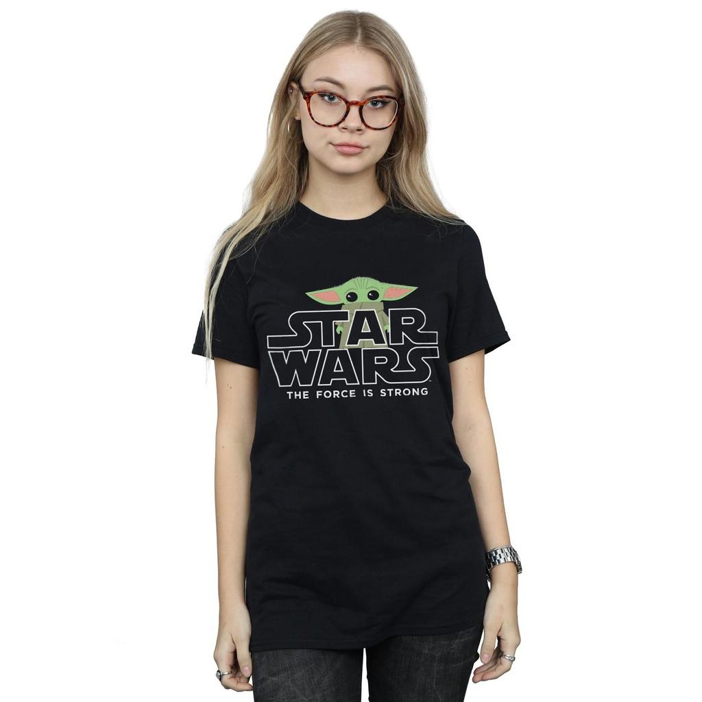 Star Wars Womens/Ladies The Mandalorian The Child Strong Cotton Boyfriend T-Shirt