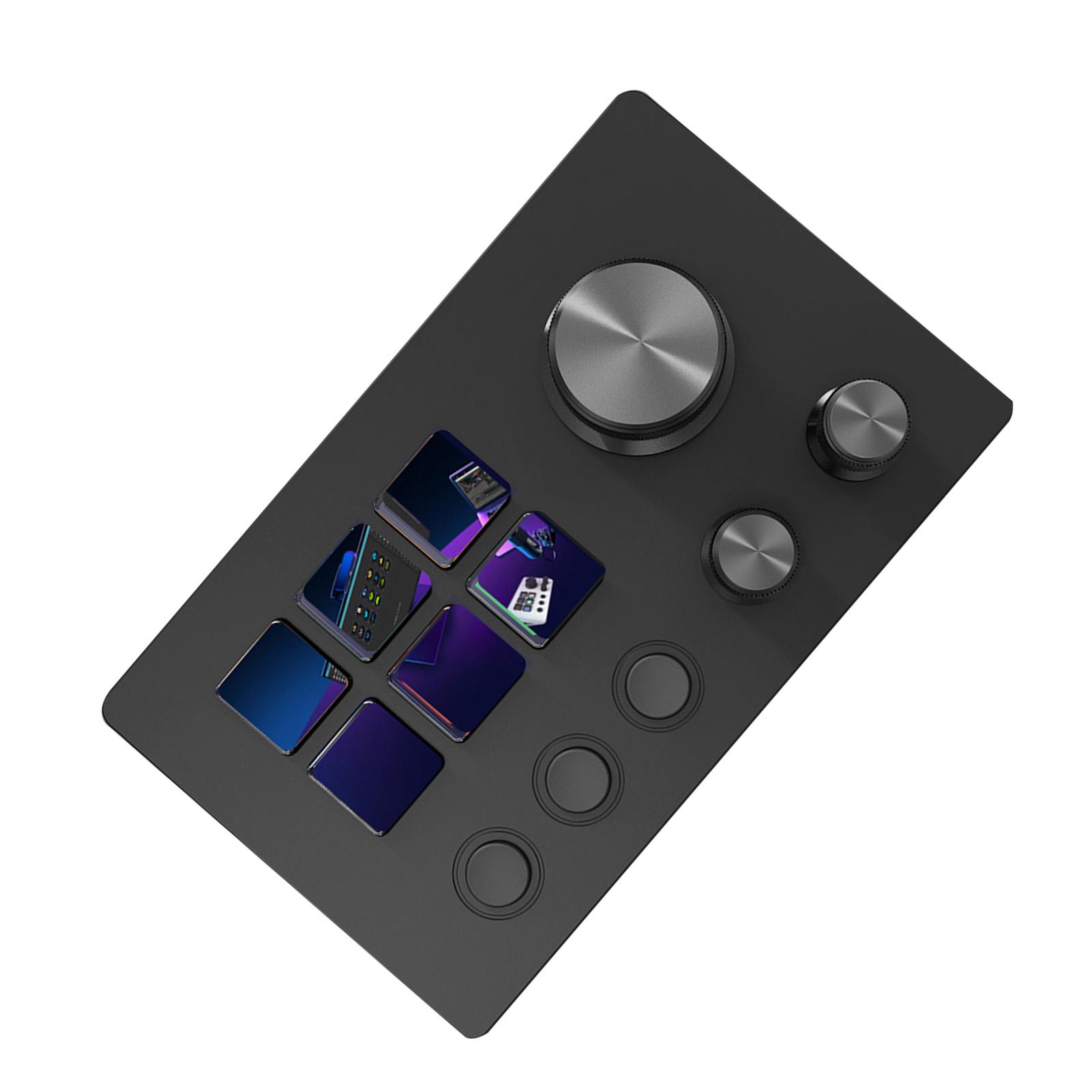 Visuele Keyboard Stream Controller met 6 Aanpasbare Toetsen 3 Knoppen en 3 Draaiknoppen voor Content Creators Gaming
