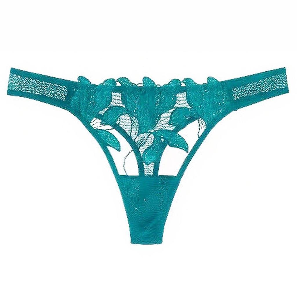 Europäische & Amerikanische Damen Sexy Ultra-Dünne Transparente Spitze Bestickte Hüfttiefe Baumwollslips