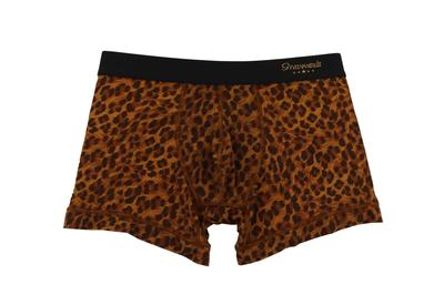 Grave Vault Panther Short Boxer Brown Briefs, Men's,