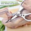 1PC Multi-Purpose Stainless Steel Kitchen Shears - Heavy-Duty Poultry Scissors with Comfortable Aluminum Alloy Grip for Food Pre