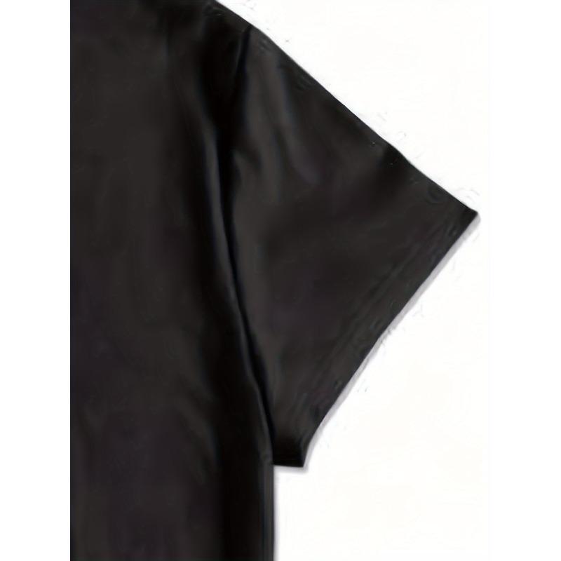 Dámské tričko s potiskem růží, evropská velikost - Krátký rukáv, kulatý výstřih, ležérní top, design s vínovými listy a růžemi, pro jarní a letní ležérní oblečení