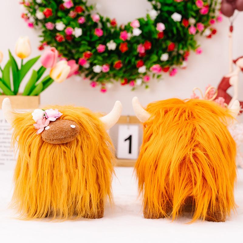 And Realistic Cute Highland Cow Plush Stuffed Animal Perfect For Gifts Childrens