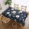 Gray Compass Nautical Sailing Sailor Rectangular Waterproof Oilproof Tablecloth Table Cover for Dining Events Table Cloth