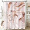 Luxurious Gold Glitter Shower Curtain Set Pink Rose Gold Bathroom Decor Soft Watercolor Fabric For Bathrooms Size: 72X84 Inches
