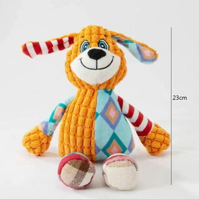 Dog Plush Toy Animals Shape Bite Resistant Squeaky Toys Corduroy Dog Toys for Small Large Dogs Puppy Pets Training Accessories