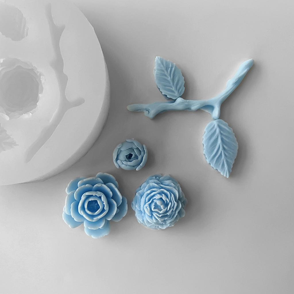 Rose Flower Ornament Crafts Silicone Molds Jewelry Epoxy Casting Jewelry Tool Making Resin Diy Craft Home Decoration