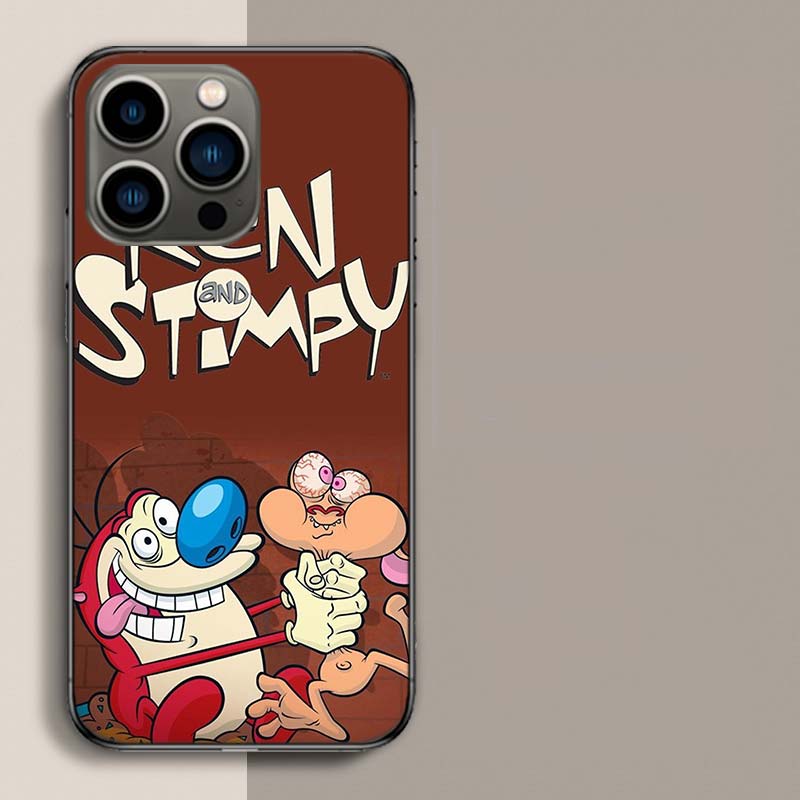 

Anime Ren and S-stimpy Phone Case For Iphone 17 Air 15 Pro 14 Plus 16 Pro Max 17E 16E 12 13 Mini 11 Cover Cute Fundas iPhone 17 AIR