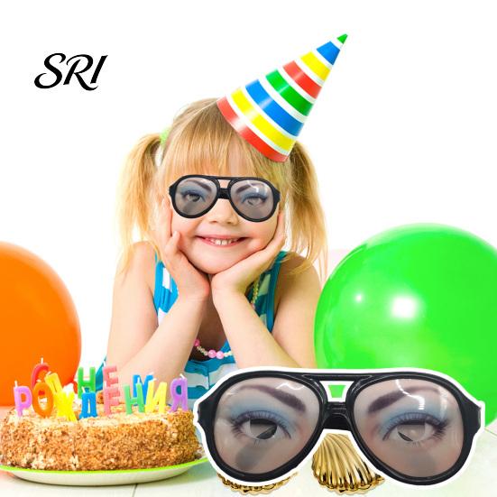 Versatile Clown Gadget Funny Gag Glasses for Party Novelty Crazy Eyewear Artificial Eyes Toy Adults Kids Carnival Prank Accessory Weird Sunglasses