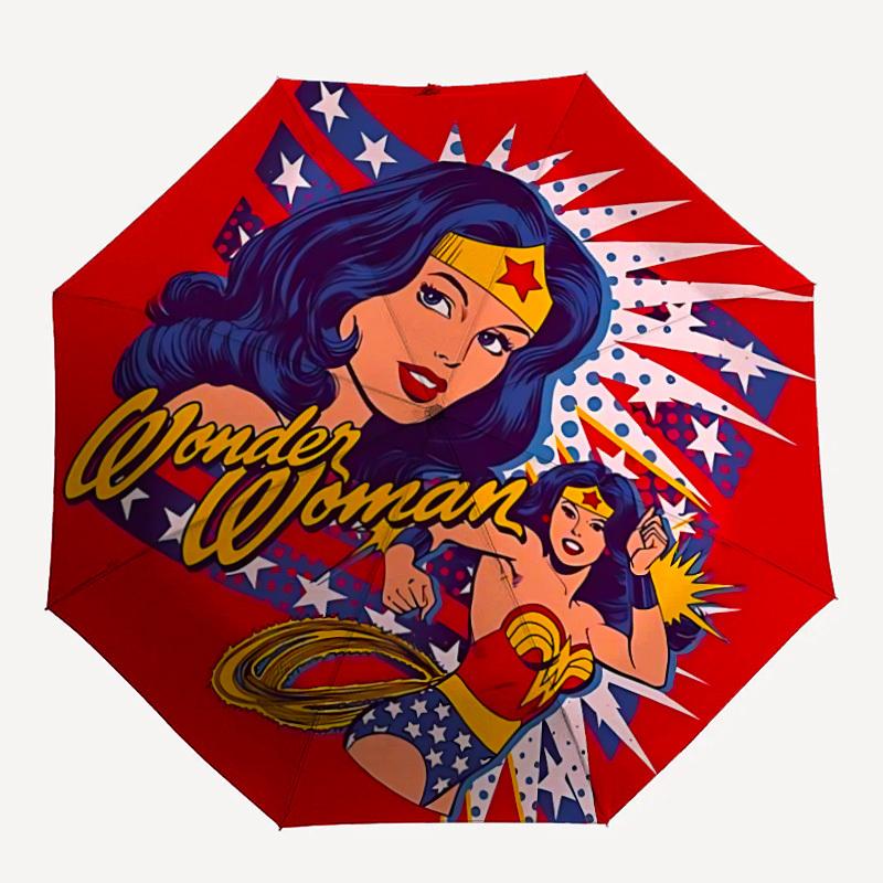 

1pc Wonder Woman Automatic Folding Umbrella - Compact 8-Rib Design, Durable Plastic & Iron, Lightweight for Outdoor Daily Use21155