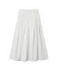 Lense Smocked Shirring Skirt Ivory
