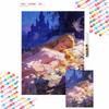 Diamond Painting 5D DIY Full Circle Diamond Painting Kit Aurora Sleeping Beauty Home Bedroom Wall Decor Crafts