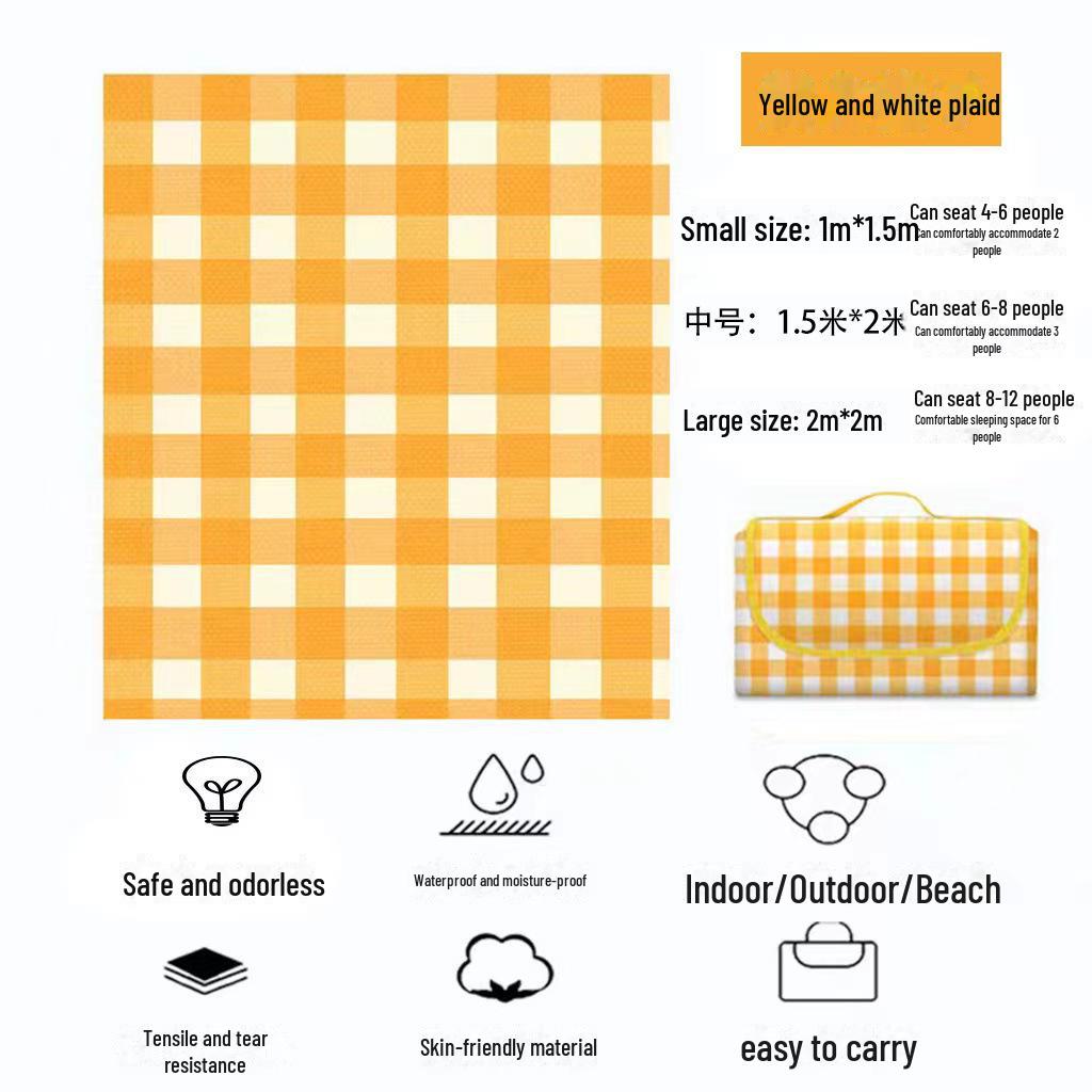 Vanntett bærbar utendørs piknikmatte - tykk, ikke-vevd for park, vårutflukter, camping og teltbruk
