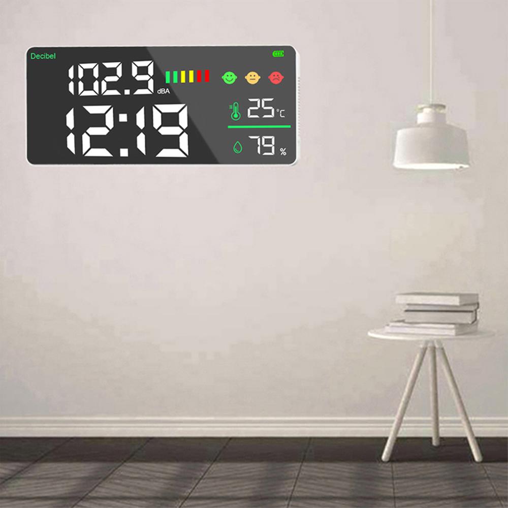 Noise Measuring Instrument Digital Decibel Sound Meter Temperature Meter Humidity Meter Multifunctional Home