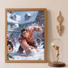 DIY Diamond Painting 5d Full Diamond Cross Stitch Ralph and Vanellope In Snow Living Room Bedroom Decorative Painting