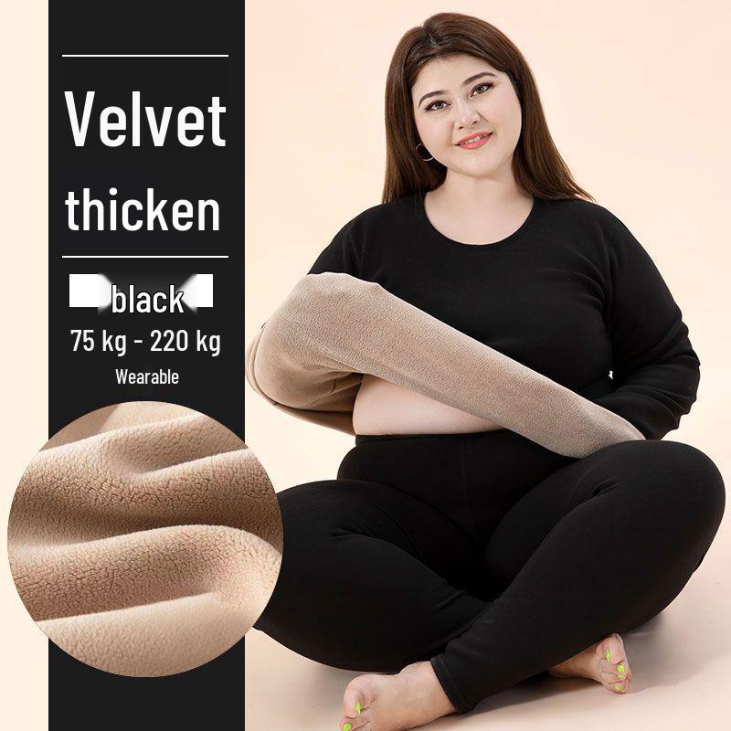 

Мужской и женский комплект термобелья большого размера: Костюм из овчины с круглым вырезом для осени и зимы. XL