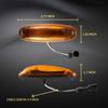 5PCS LED Front Cab Roof Marker Light Top Running Lamps Assembly Fit for Freightliner Cascadia 2008-2014 Wire and Male Plug Amber Lens Semi-Truck