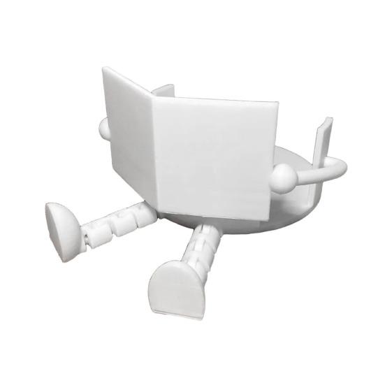 Reading Buddy Toilet Paper Holder 3D Printed Freestanding Toilet Roll Holder Funny Buddy Bathroom Roll Dispenser with Movable Legs for Home Office