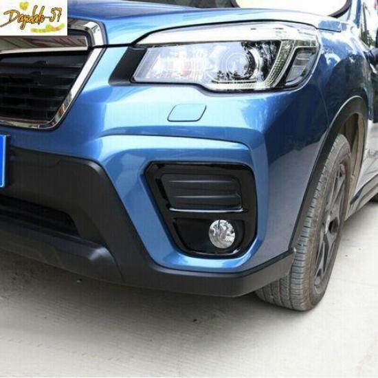 Glossy Black Front Fog Lamp Light Cover Frame Trim For Subaru Forester -22