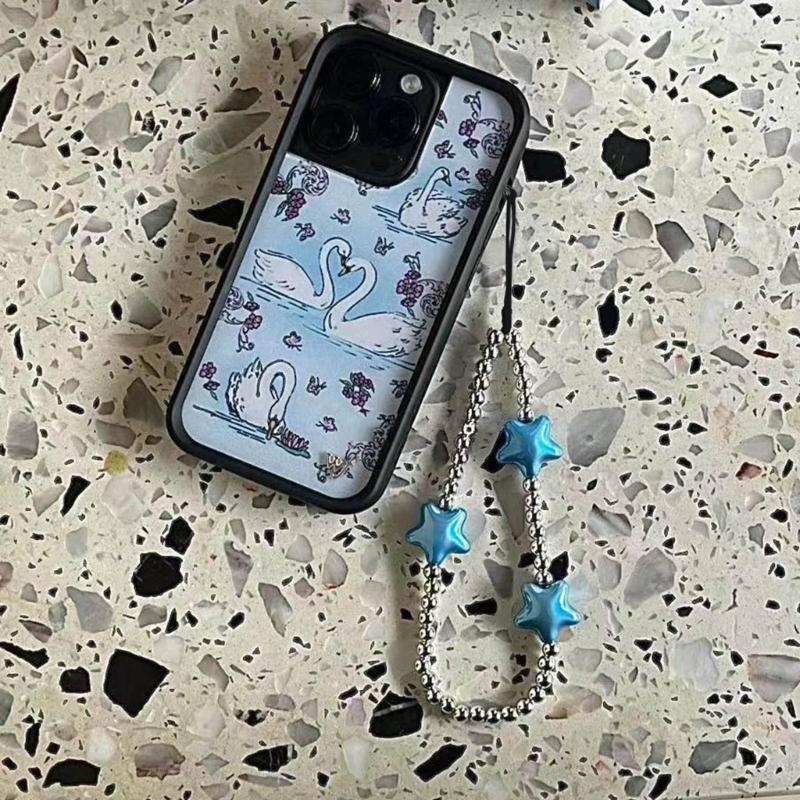 DIY Star Beaded Phone Chain Portable CellPhone Strap Lanyard Mobile Phone Pendant Decoration Exquisite Key Car Hangings