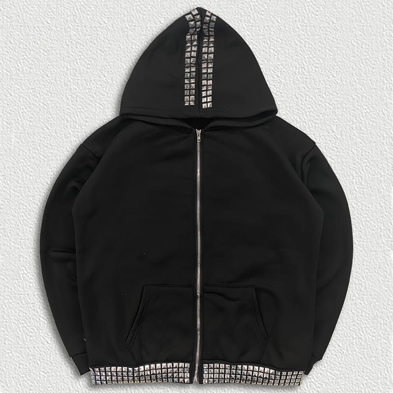 

Y2K осень и зима крест горячее тиснение мужские и женские свободные толстовки S чёрный