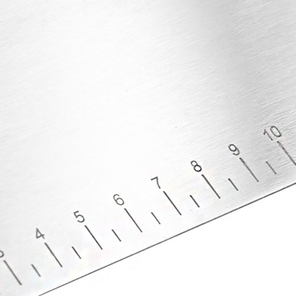 Stainless Steel Flour Dough Scraper Anti-Wear Material with Measuring Scale Design Suitable for Cake Pizza Bread