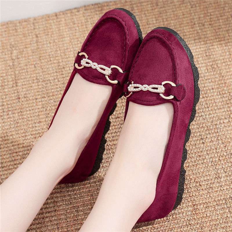 Polyurethane Sole Old North Cloth Shoes Women's Single Shoes Doudou Shoes Black Work Shoes Flat Sole Maternity Shoes Mother Shoes Large Size