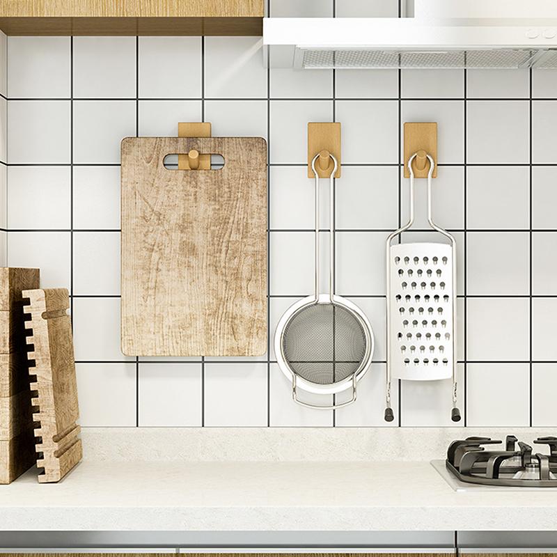 2 stk Valnøtt Tre Veggkroker Hengekroker Uten Borr Nordisk Kleskrok Baderom Kjøkken Håndkle Nøkkelholder Oppbevaringshylle Dekorasjon