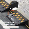 Rubber Curb Ramp Driveway Ramp for Curb 2 Pack 4.3" Rise 33069 Lbs Load