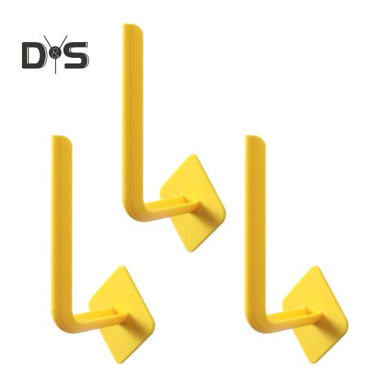 3Pcs Wall Hook Strong Load-Bearing Waterproof L-Shaped Traceless Hanger Traceless Bathroom Kitchen Hook