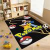 Pikachu Unleashes Rectangular Rug Thick Nonslip Carpet For Gaming Room Play Area Home Party Decor Gift For Friends