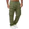 Men's Cargo Pants Straight Leg Multi-Pocket Casual Outdoor Twill Trousers