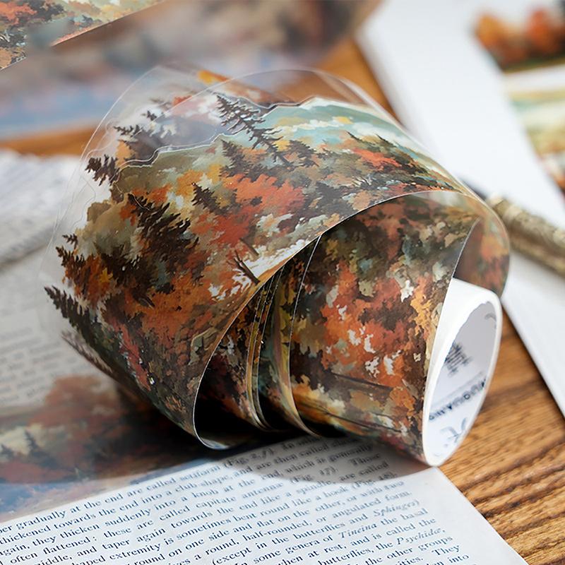 Cartoon Decorative Adhesive Tapes Natural Healing Series Pet Tape Masking Tape Stickers Creative Diy Decoration Tape Stickers