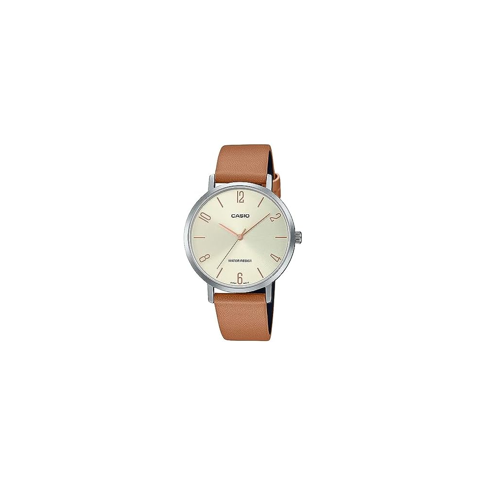 Casio LTP-VT01L-5B Quartz Women s Watch Light Brown Leather Band Imported Model