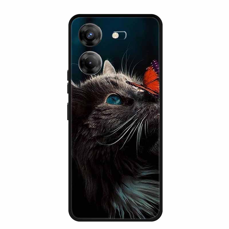 For Tecno Pova 5 Phone Case 6.78" Coque Black Bumper Silicone Soft Back Cover Case For Tecno Pova 5 Case Pova5 Funda Para Capa