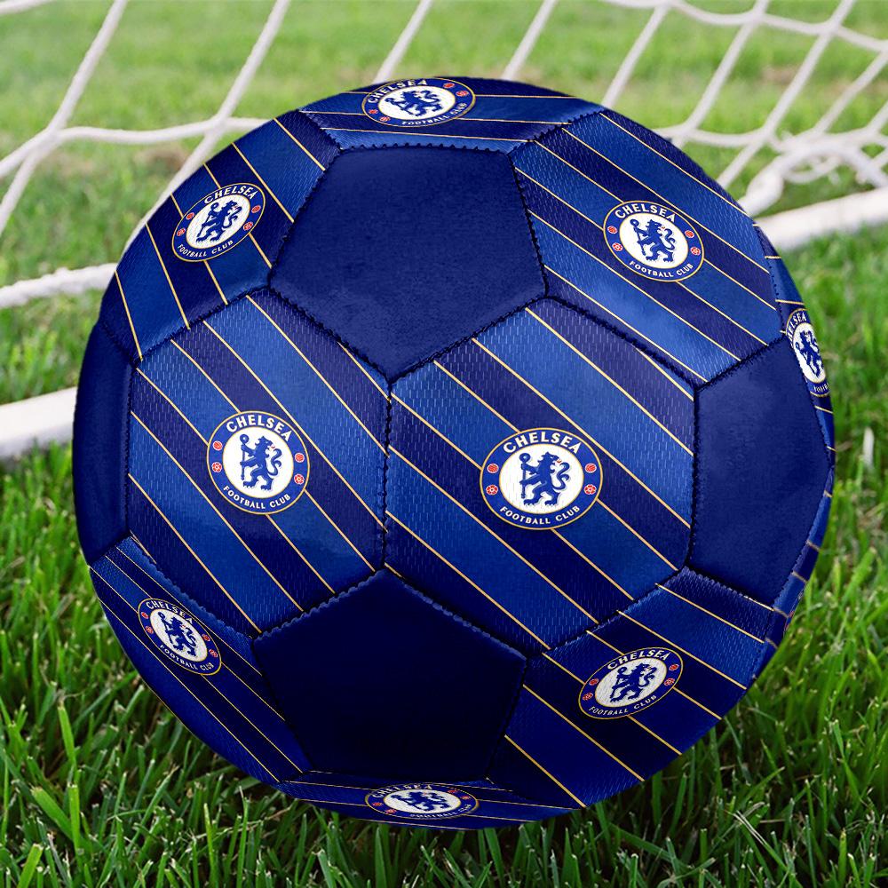 Pallone da Calcio Indoor Chelsea FC Colorato Per Tutte le Età Misura 5 Cucito a Macchina PVC Pronto per la Competizione Resistente Alto Rimbalzo