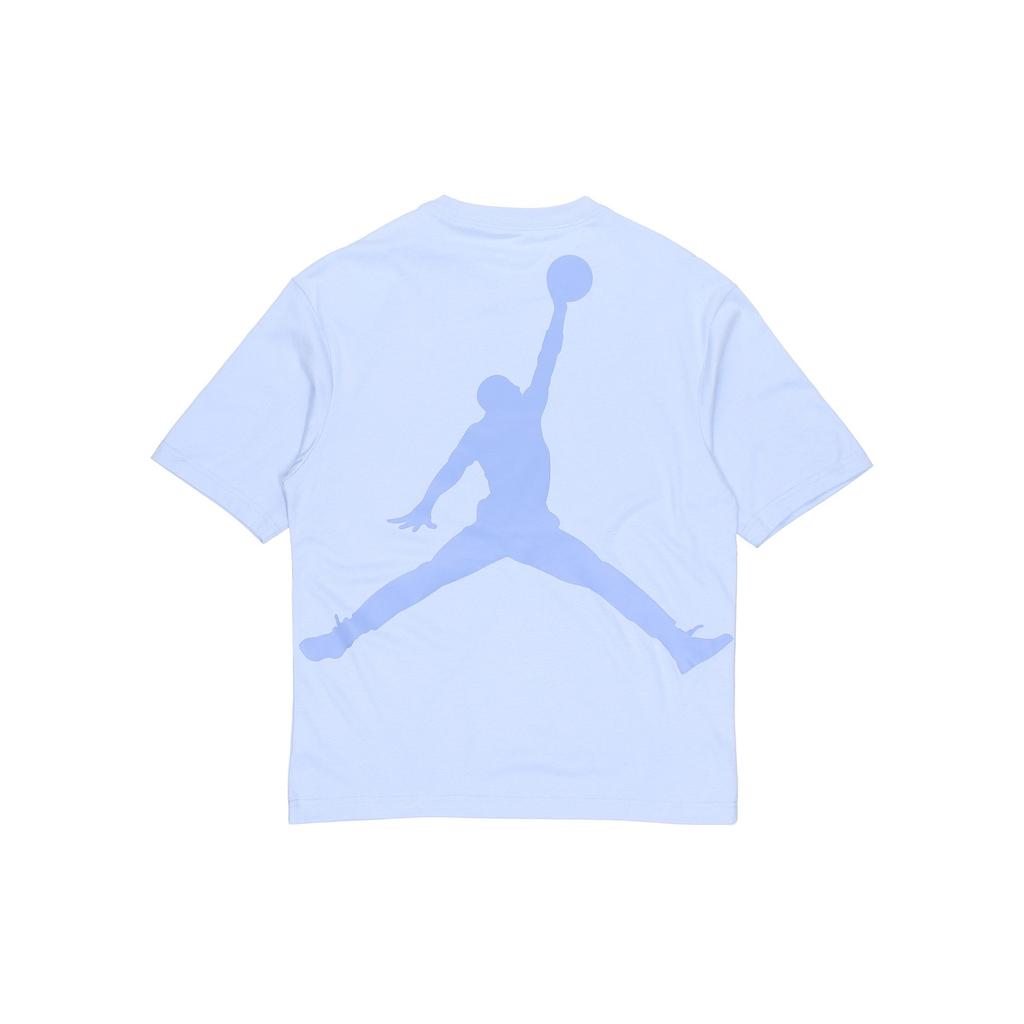 Jordan T Shirts Men's Blue Crew Neck Moderate DR9621-468