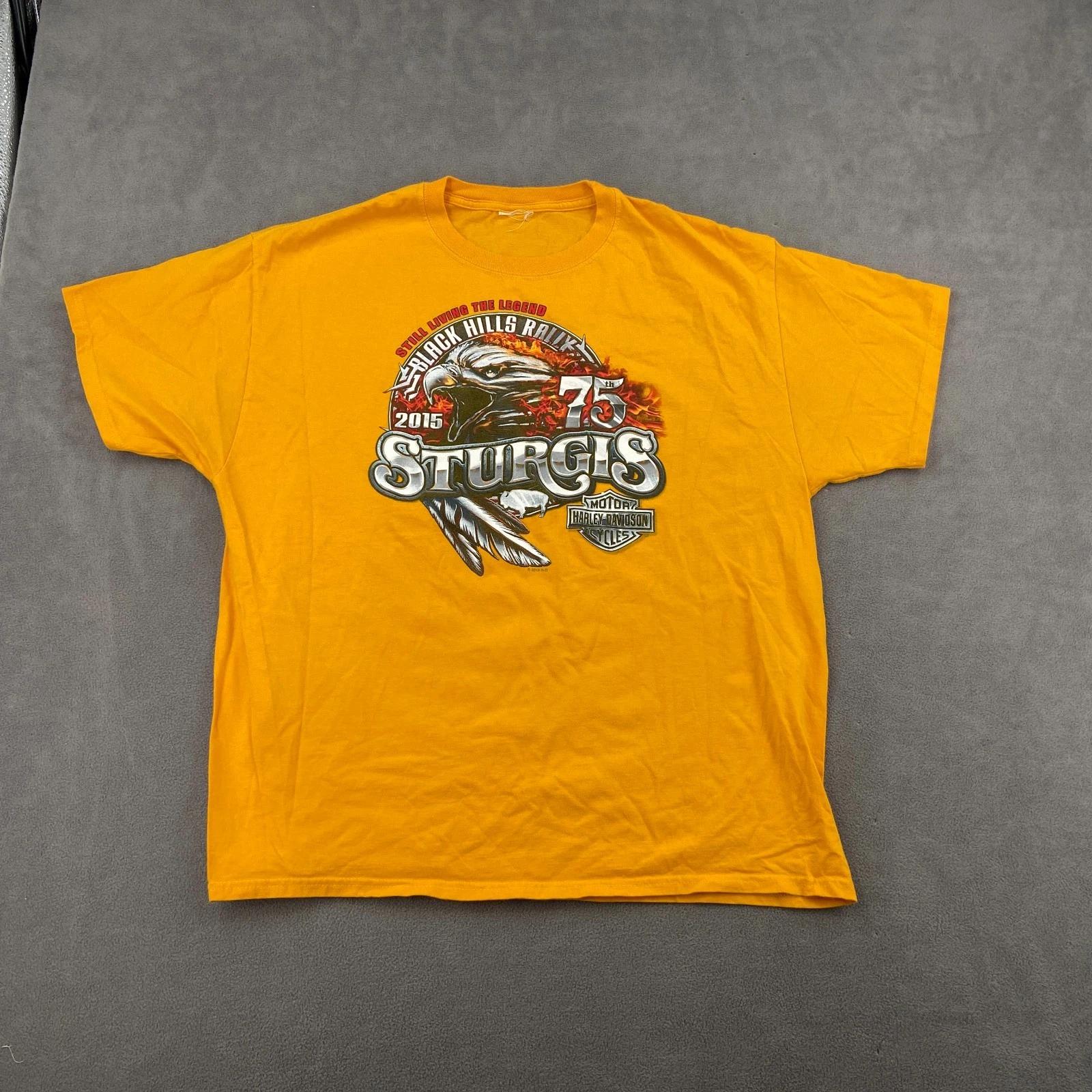 Y2K Harley-Davidson Sturgis Grunge Black Hills Rally T Shirt Sz XL Graphic M