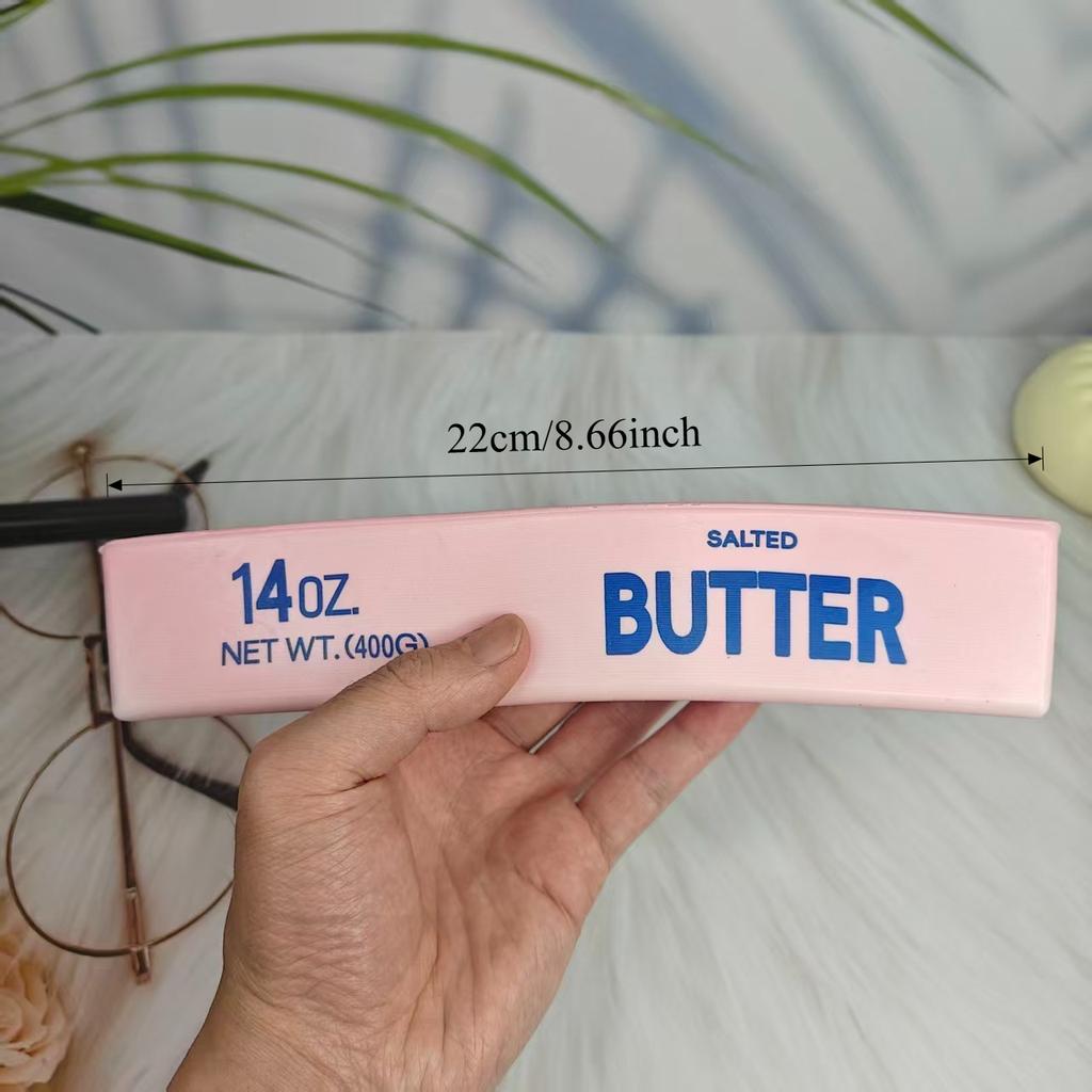 8.66In Jumbo Squishy Butter Stick Squeeze Toys Soft Slow Rebound Chees Stick Funny Prank Fidget Toy Stress Anxiety Relief Game