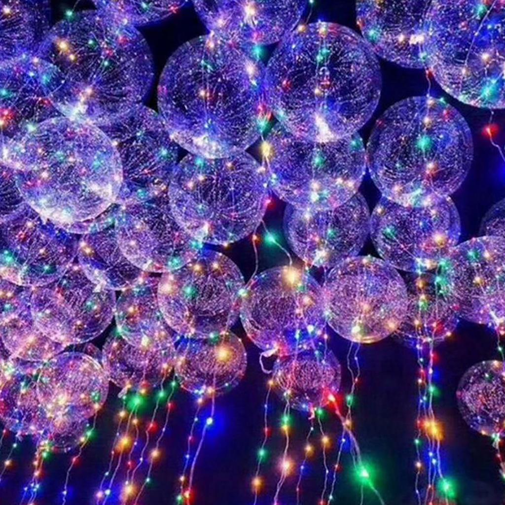 10pcs Luminous Balloon Thickened Explosion Proof Reusable Clear Light Up Balloon for Party Wedding