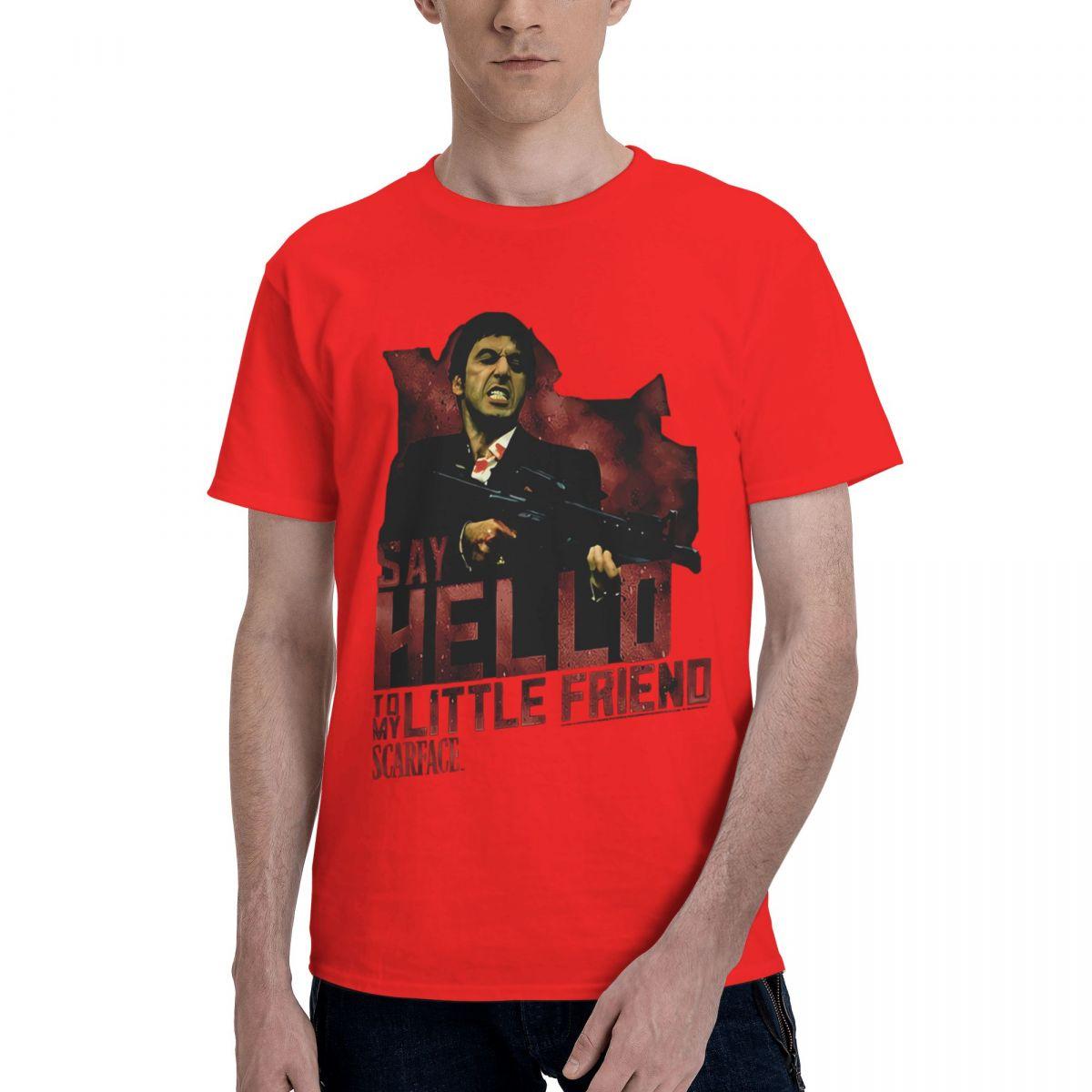 Scarface Say Hello 100 Cotton Casual Breathable Confortable Manga Mens Designer Clothes Mens Wear S